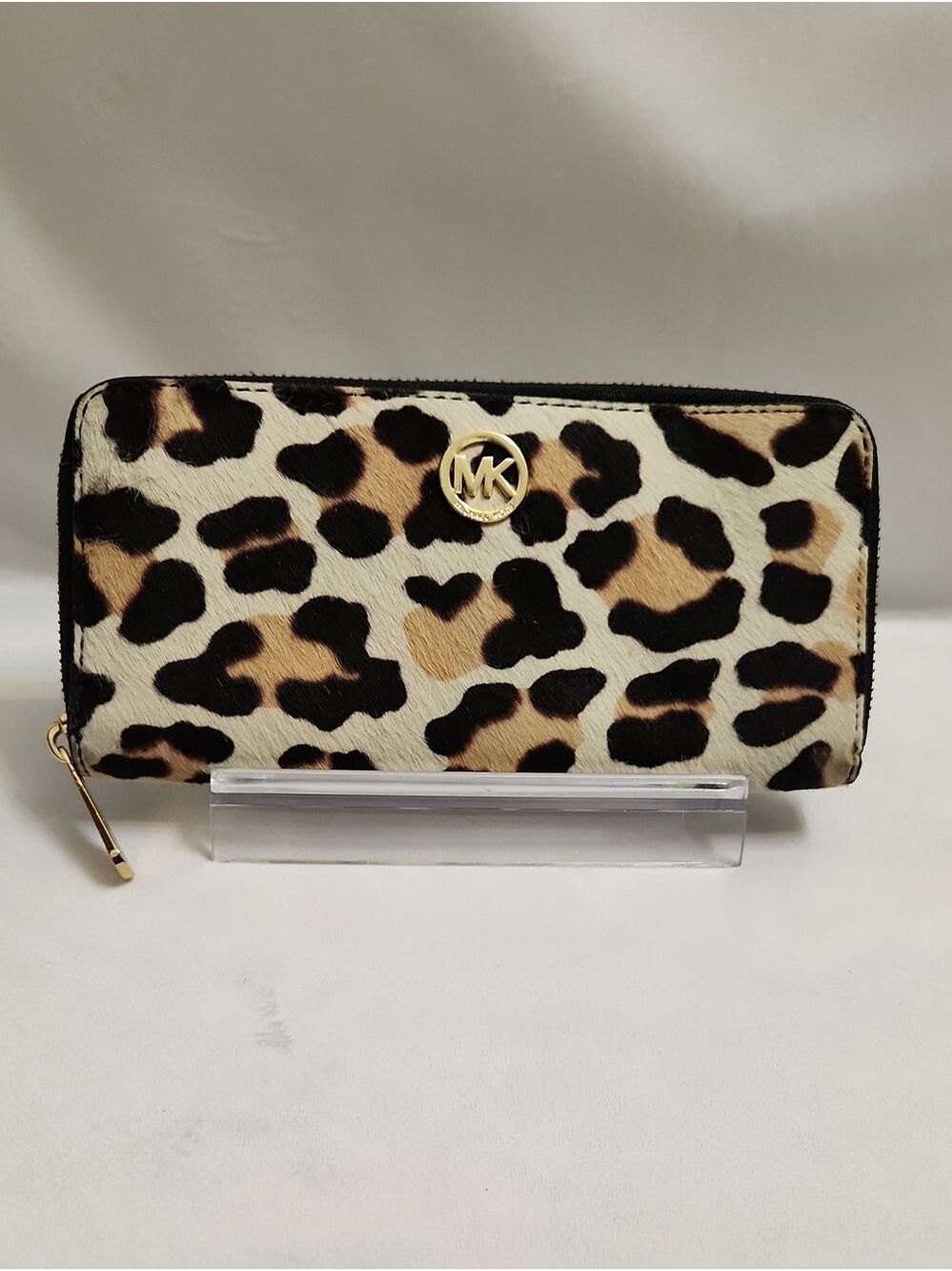 Michael Kors Leopard Print Zip-Around Continental Wallet